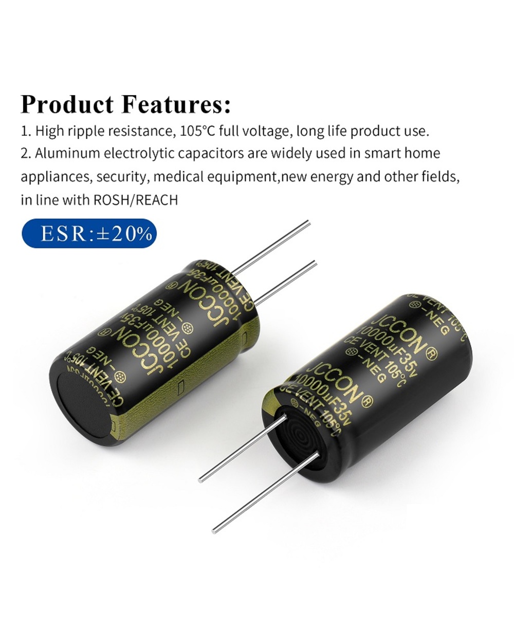 10Pcs Jccon Aluminum Electrolytic Capacitor High Frequency Low Esr 25V 35V 50V 63V 100V 160V 200V 250V 450V 68Uf 4700Uf front-4