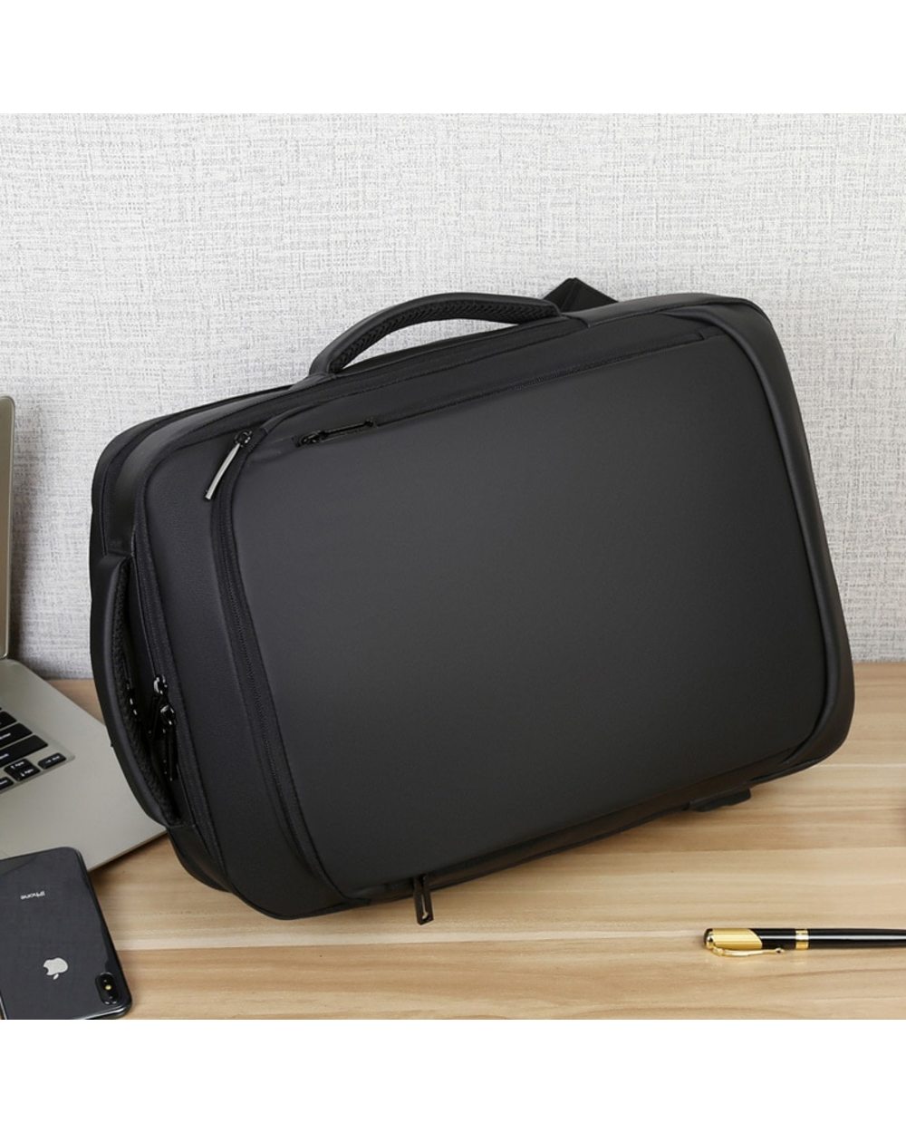 2021 Fashion Men Backpack High Quality Male Retro Laptop Bag Men's Schoolbag Travel Bag Men's Backpack for Men Rucksack front-2