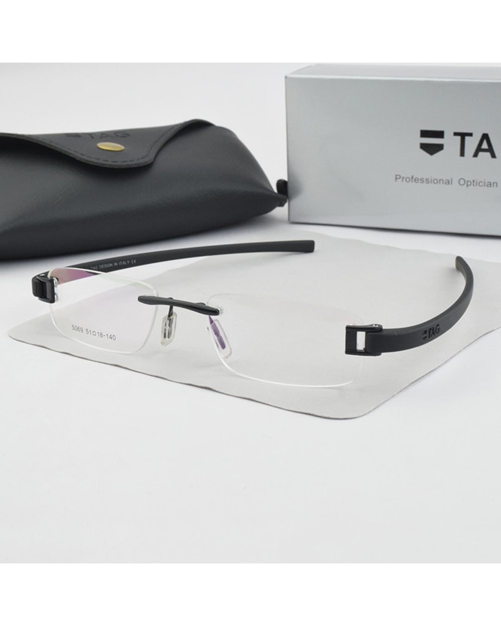 Tag Brand Frameless Glasses Frame Men Eyeglasses Myopia Spectacle Frames Goggle Computer Prescription Eye Glasses Frame front-3