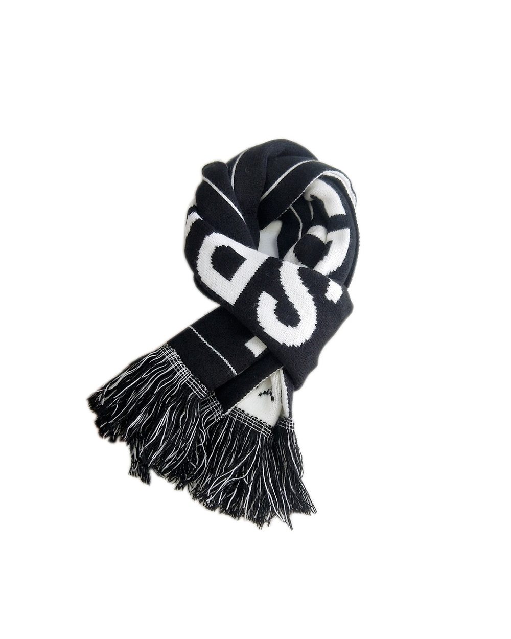 Letters Double Sided Tassle Scarf Knitted Wool Long Women And Man Winter Thicken Warm Soft Shawls Wraps Female Scarf front-4