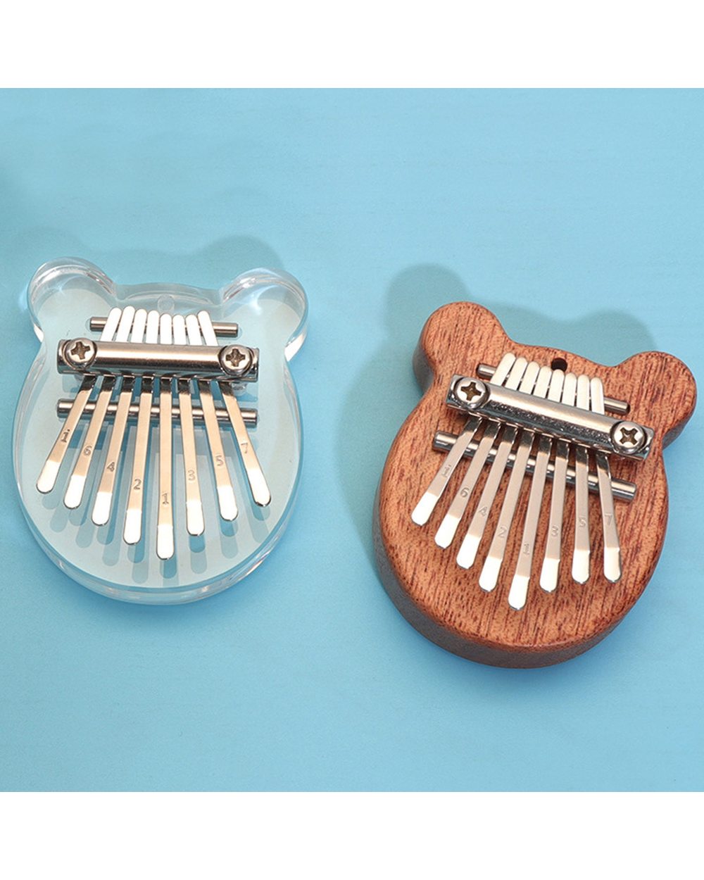 8 Keys Mini Kalimba Portable Thumb Piano front-3