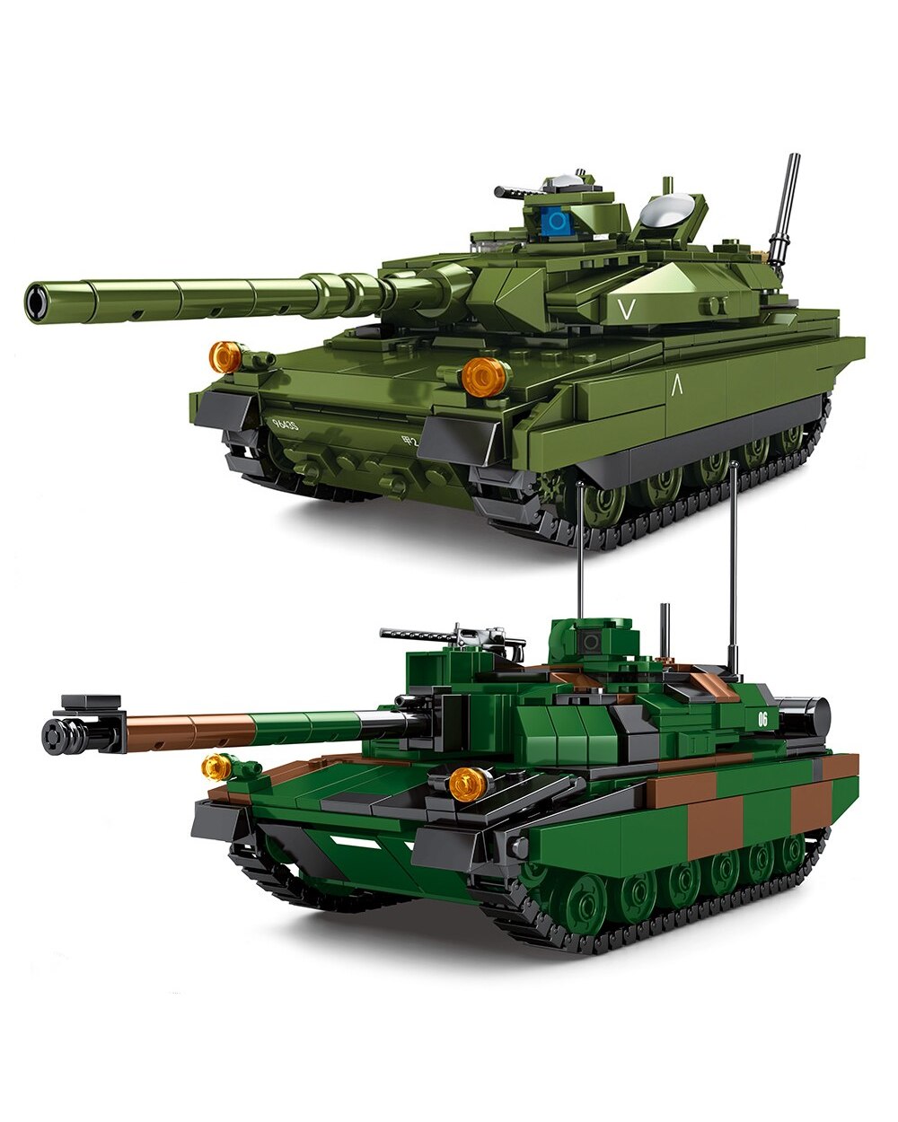 Series Main Battle Tank Building Blocks Leclerc Leopard 2A7 Type 10 challenger 2 Heavy Tank City Army Kids Toys Gifts front-1