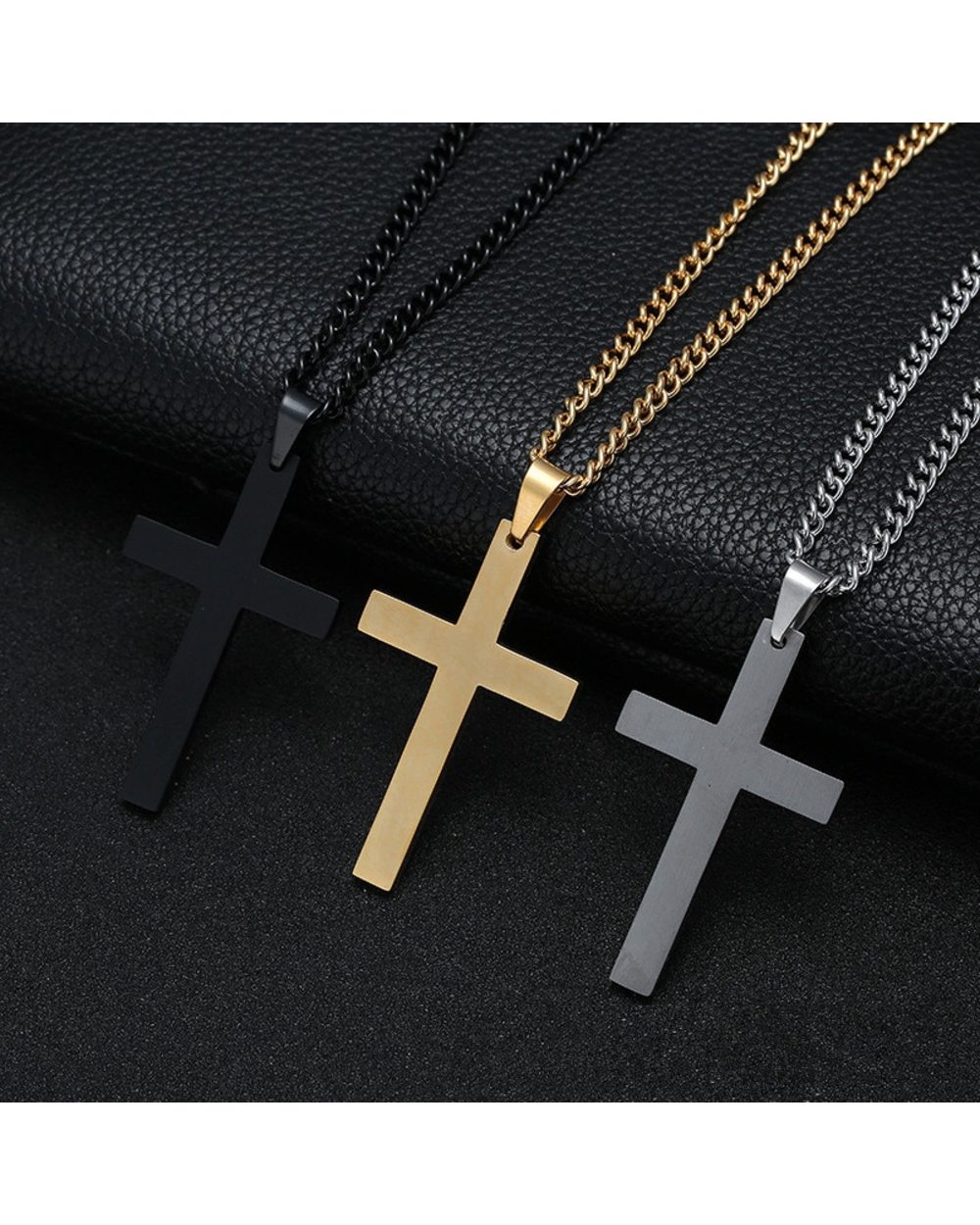Men's Cross Necklace front-2