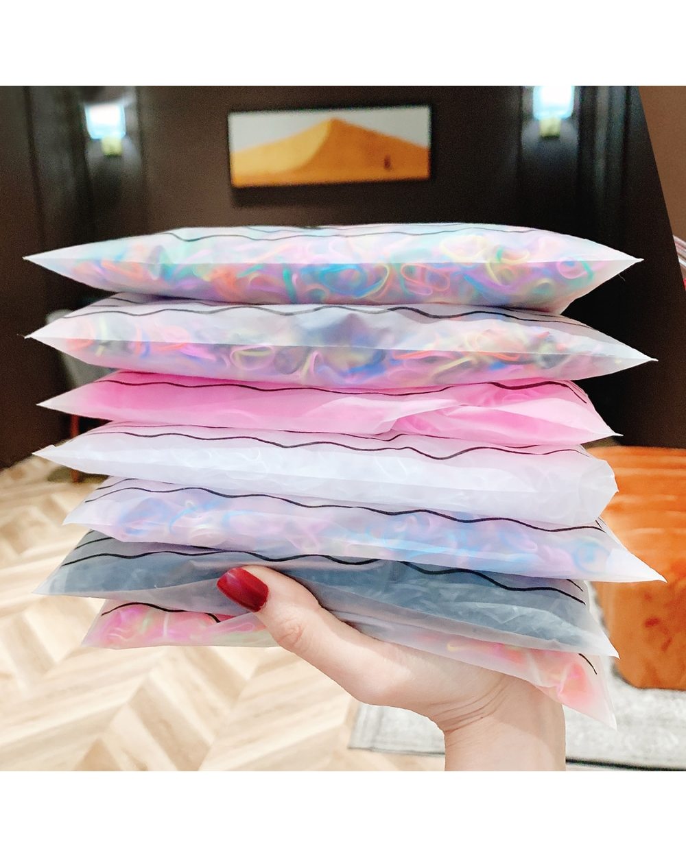 2000Pcs/Pack Colorful Small Disposable Hair Bands Scrunchie Girls Elastic Band Hair Accessories Hair Ties front-4