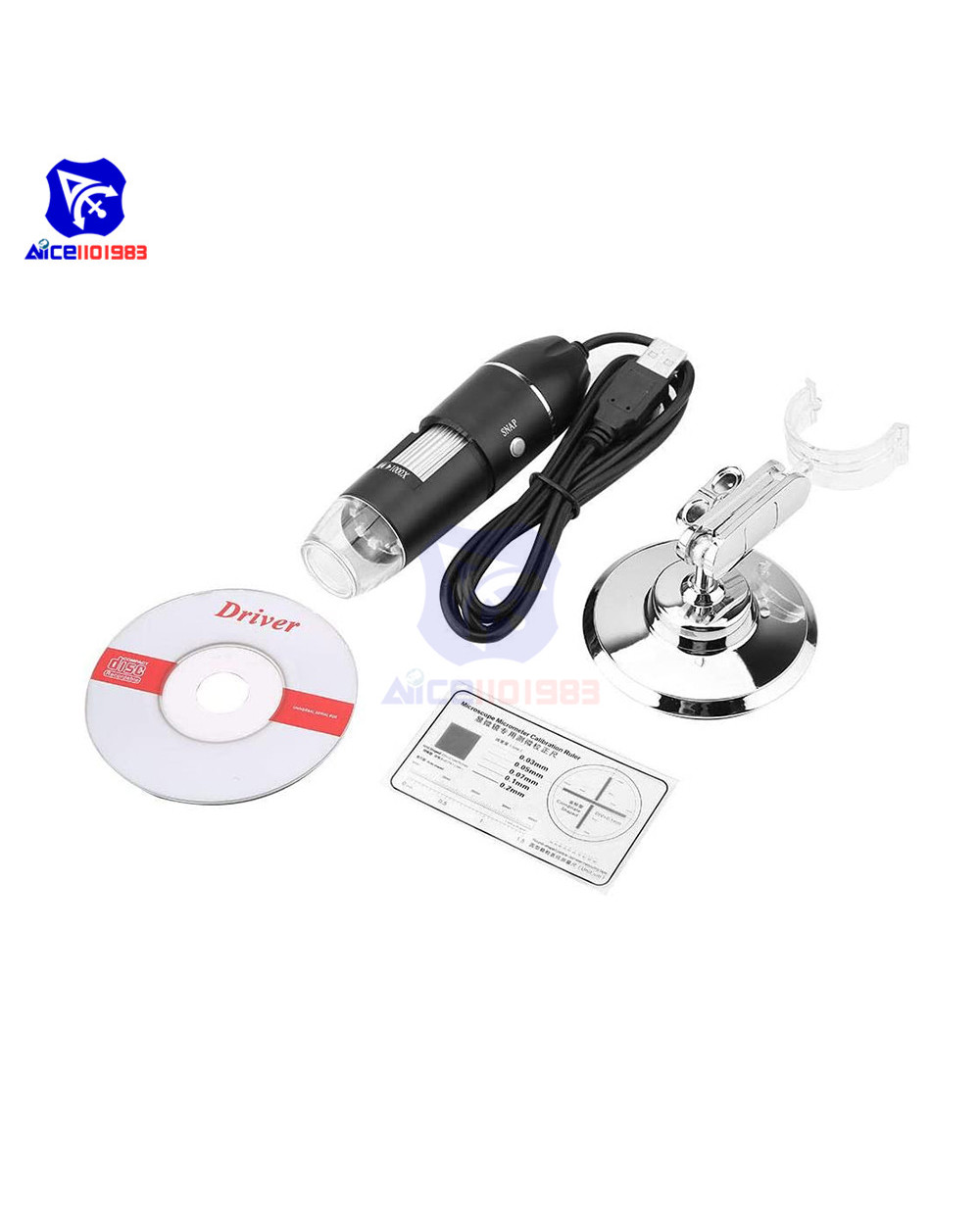 Diymore Portable 3 In 1 Usb Type-C Digital Microscope 50X -500X/1000X/1600X Magnification Endoscope For Mac/Window/Linu front-2