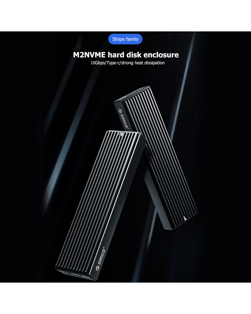 M.2 Nvme Enclosure Usb C Gen2 10Gbps Pcie Ssd Case M2 Sata Ngff Usb Case 10Gbps Ssd Box For 2230/2242/2260/2280 Ssd front-2