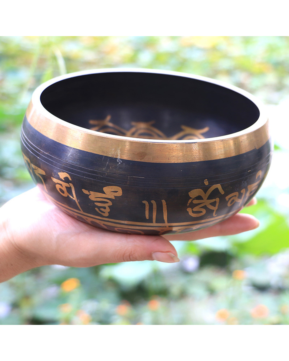 Metal Singing Bowl Nepalese Buddha Sound Bowl Yoga Meditation Bowl Tibetan Bronze Chime Bell Singing Bowl Striker front-3