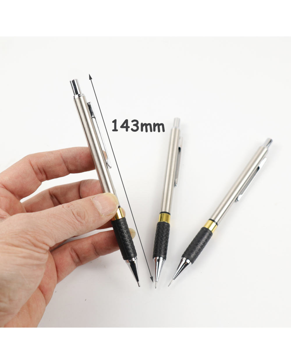 Metal Mechanical Pencil 0.5/0.7/0.9Mm High Quality Automati Pencils For Professional Painting Writing School Office Su front-2