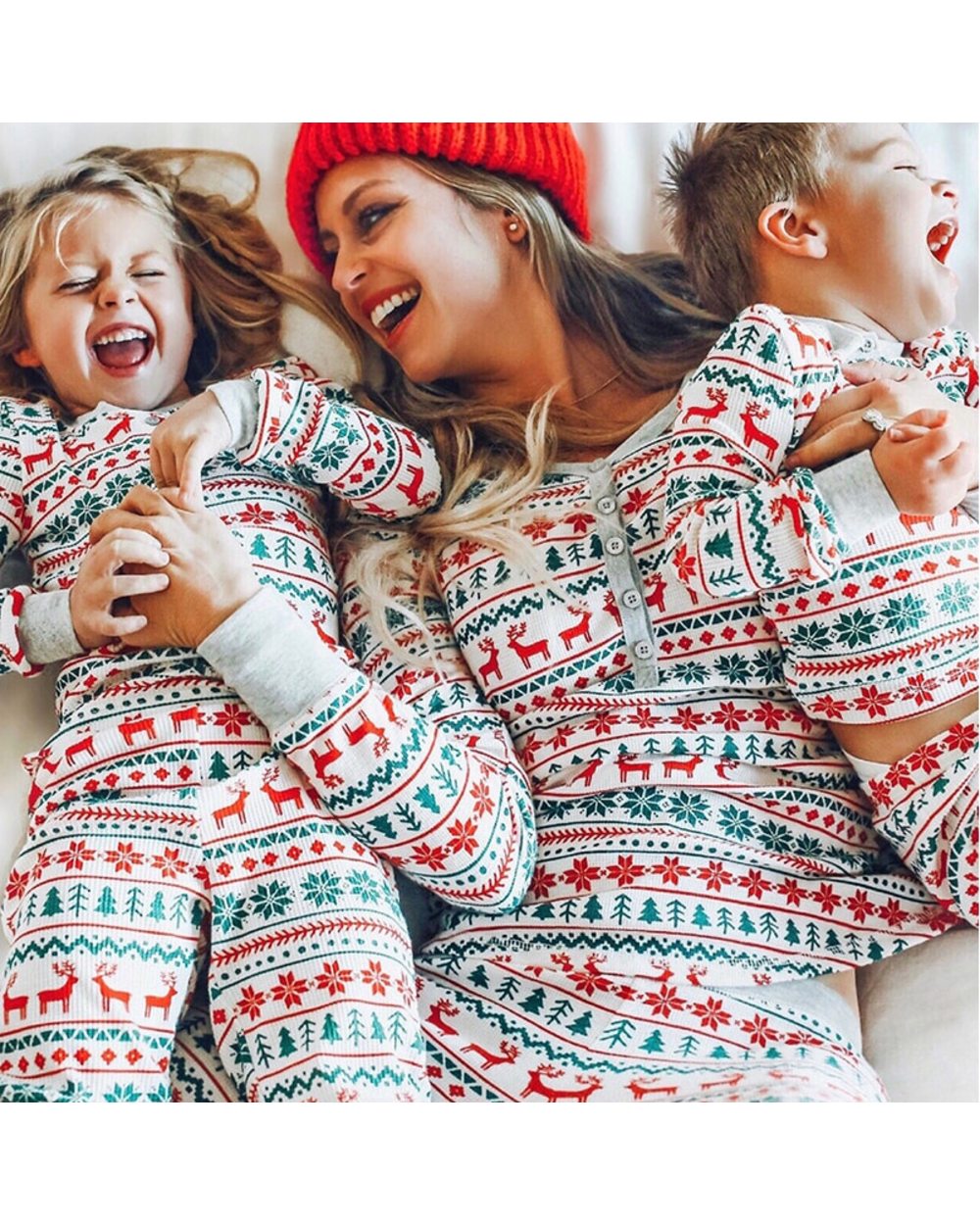 2021 Family Christmas Matching Pajamas Set Xmas Adult Kids Mother And Daughter Father Son Sleepwear Baby Family Look front-1