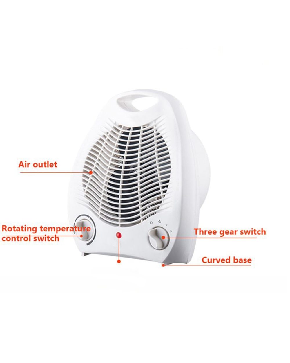 Winter Instant Heater For Home 2000W Electric Fan Heater For Room Indoor Ptc Ceramic Heating Device New Arrival Hand Wa front-3