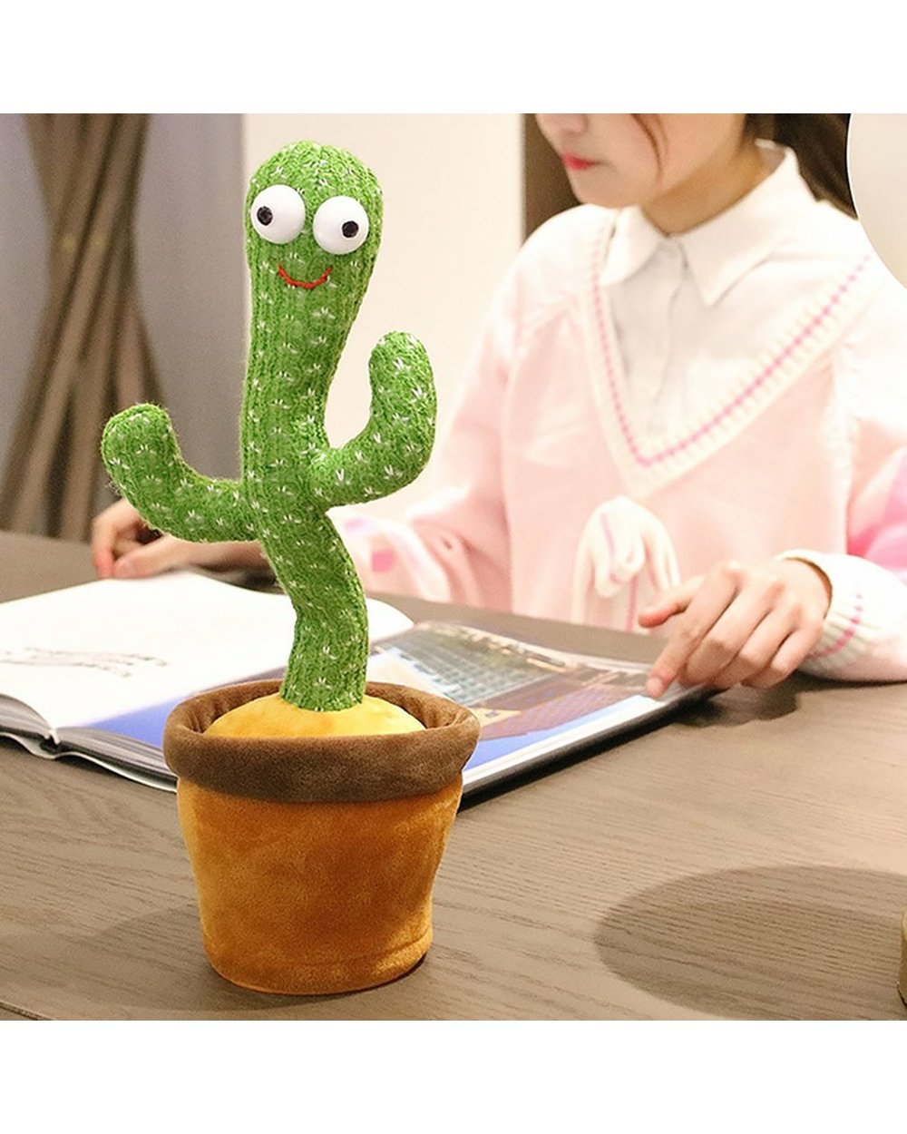 Lovely Dancing Cactus Doll Talking Toy front-4