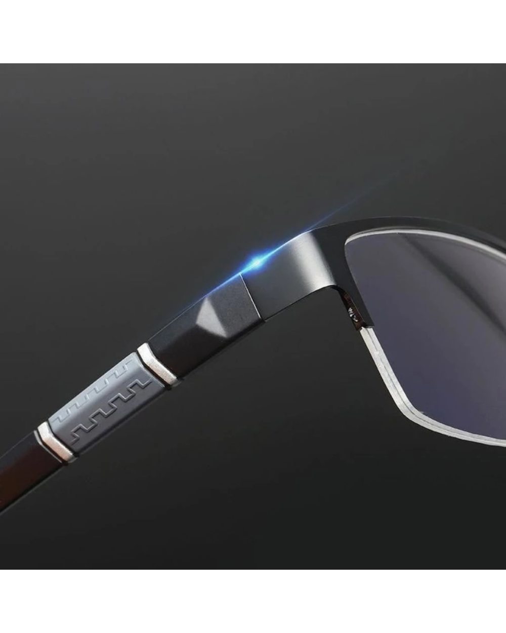 Zuee Metal Frame Anti-Blue Light Reading Glasses Anti-Radiation Fatigue Reading Unisex High Quality Half Frame Diopter front-4