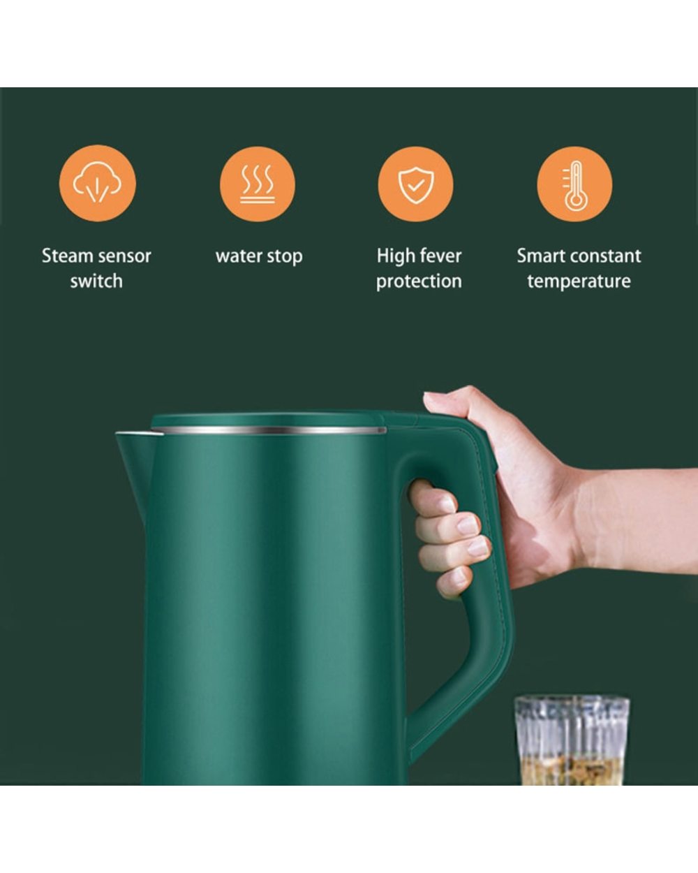 Smart Kettle Anti Drying Heat Insulation Electric Kettle Stainless Steel Kettle Automatic Power Off Electric Kettles Ho front-3