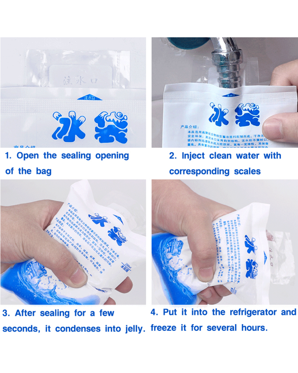 Reusable Ice Bag Fresh Gel Dry Ice Pack front-3