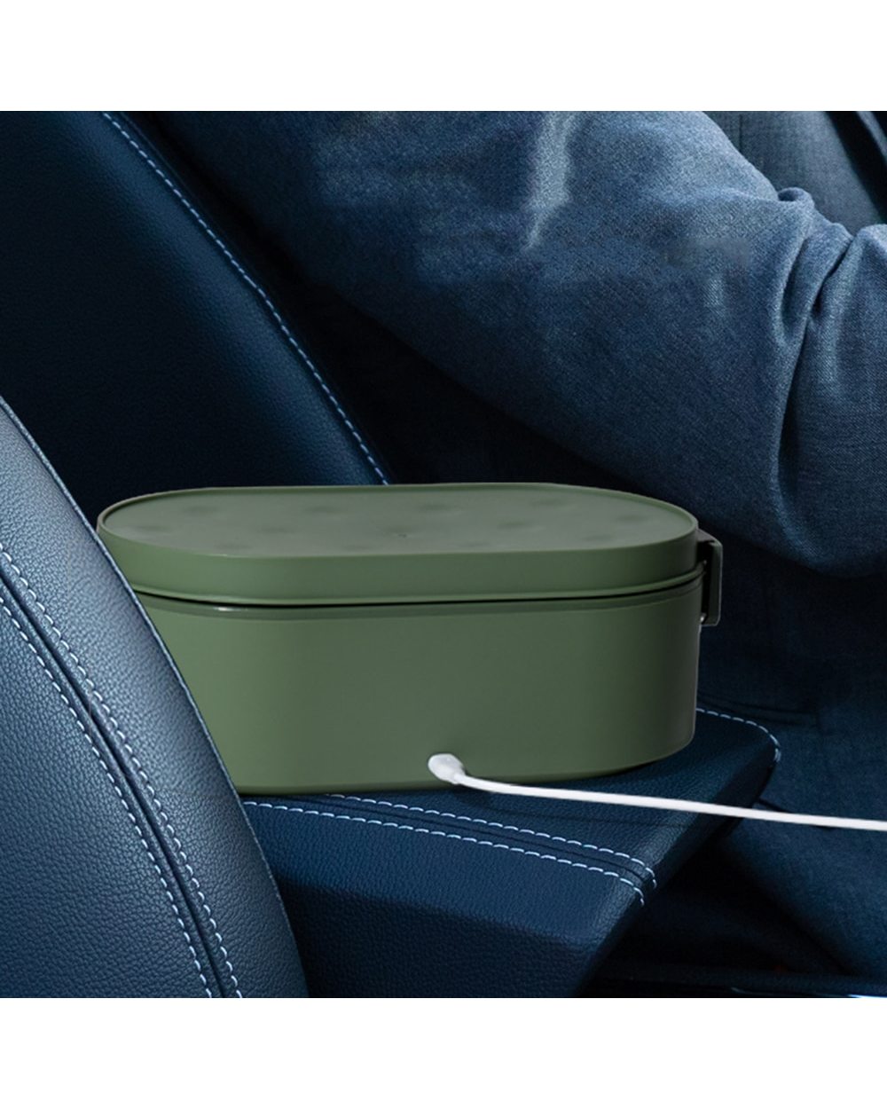 Electric Lunch Box Usb Bento Food Heater Container Car Home Office Travel Portable Warmer Stainless Steel Heating Rice front-2