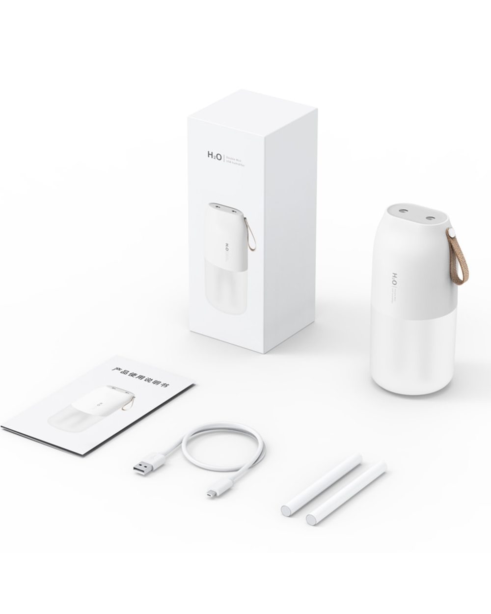 300Ml Dual Sprayer Air Humidifier 2000Mah Usb Rechargeable Battery Wireless Aroma Mist Maker Fogger Diffuser Light Umid front-5