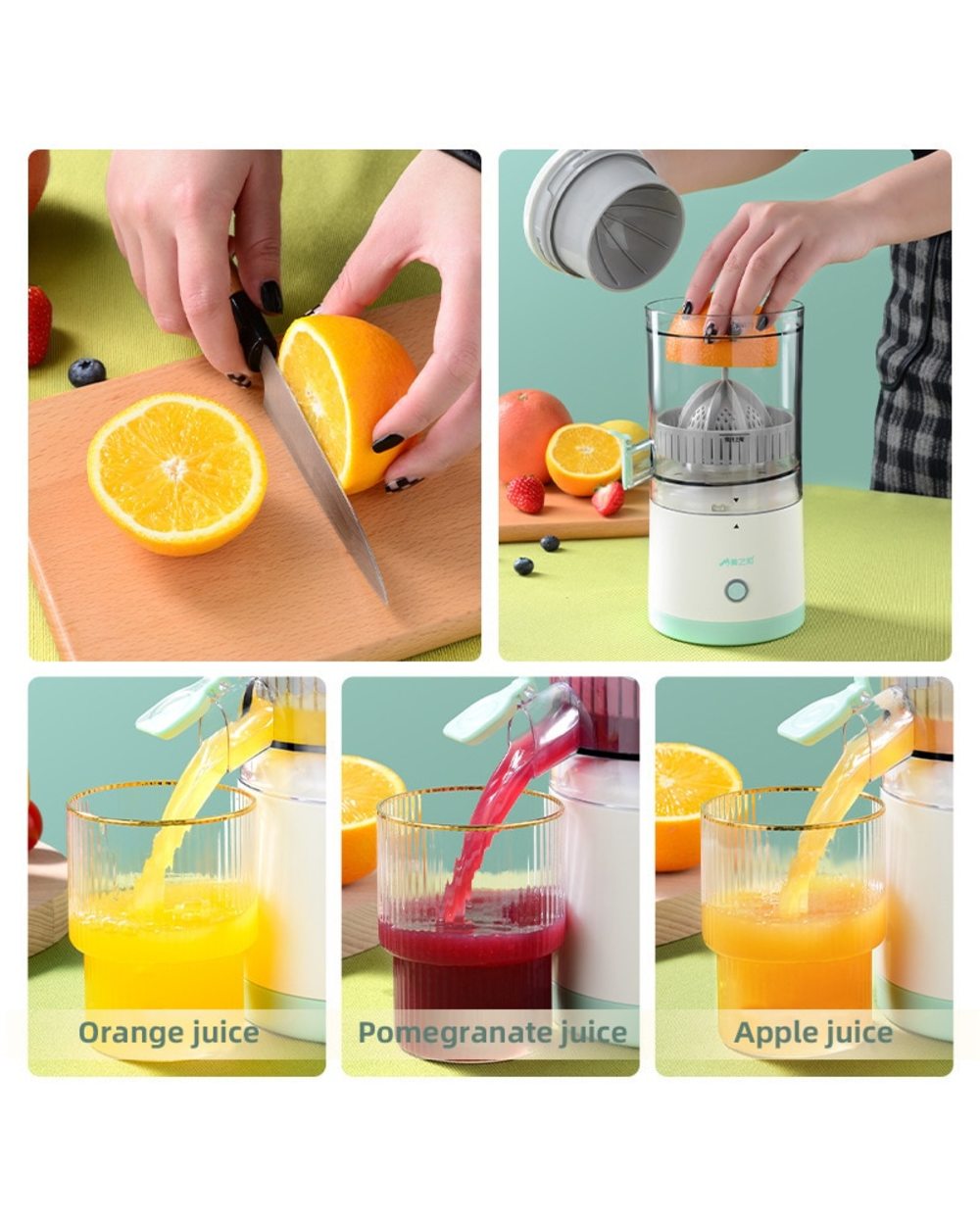 Wireless Slow Juicer Orange Lemon Juicer Usb Electric Juicers Fruit Extractor Portable Squeezer Pressure Juicers For Ho front-3