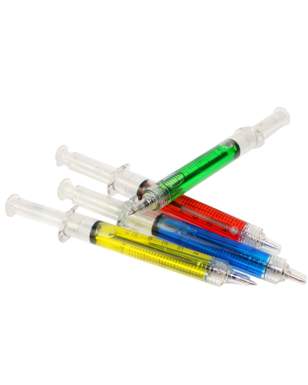 4Pcs/Set Injection Type Ball Point Pen Doctor Nurse Gift Liquid Pen Color Black Blue Transmission Syringe Pens front-0