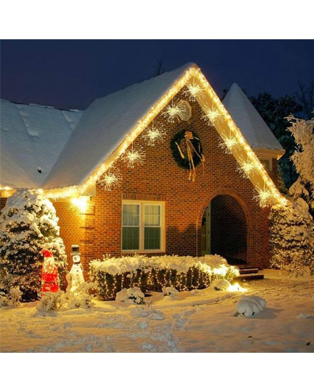 10 IN 1 Hanging Starburst Firework Light Copper Wire Explosion Star Fairy String Light Christmas Starburst String Light front-3