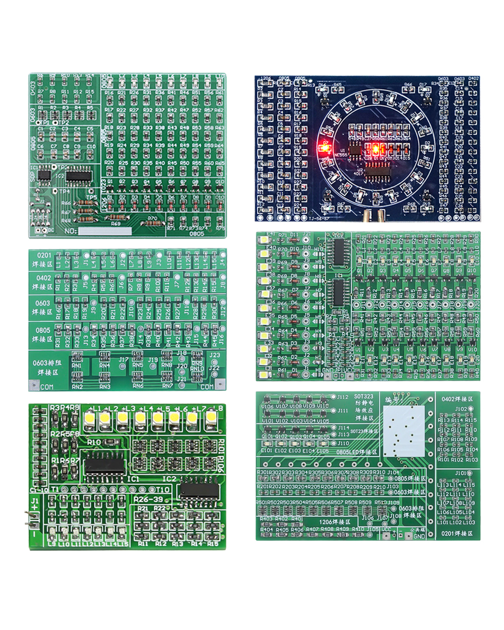 Diy Kit Smt Smd Component Welding Practice Board Rgb Led Flashing Controller Resitor Diode Transistor Electronics Learn front-0
