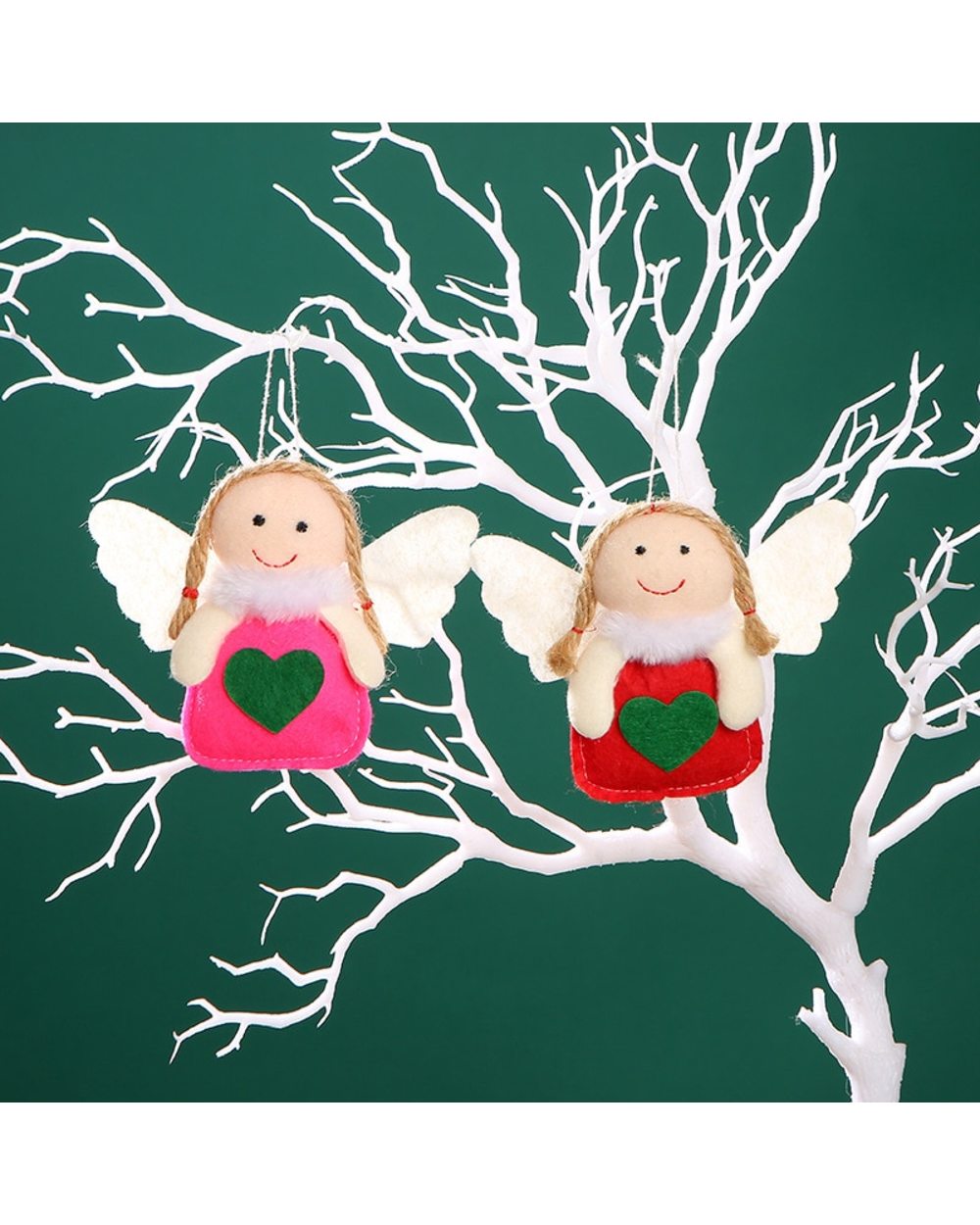 New Year Christmas Tree Decoration Pendant Christmas Cute Cloth Art Little Angel Doll Desktop Window Creative Ornaments front-2