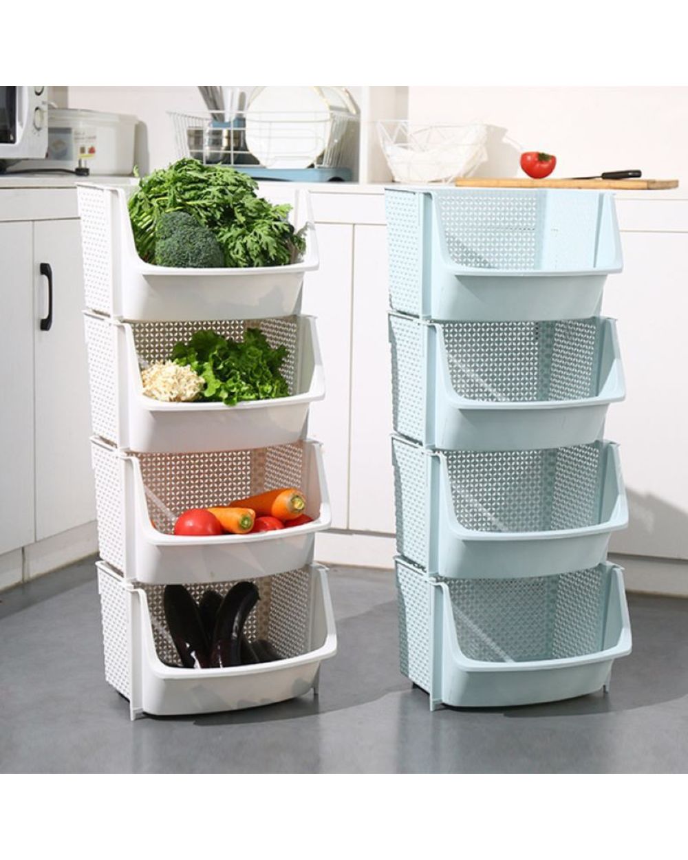 Kitchen Shelf Floor-standing Multi-layer Vegetable Storage Basket front-0