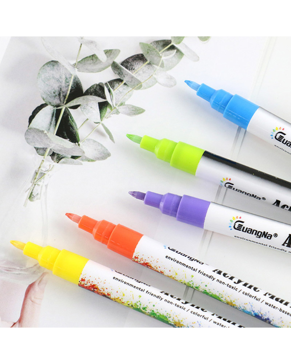 12/18/36Colors 0.7Mm Acrylic Paint Marker Pen Set Drawing Pen For Ceramic Rock Glass Porcelain Mug Wood Fabric Canvas A front-2