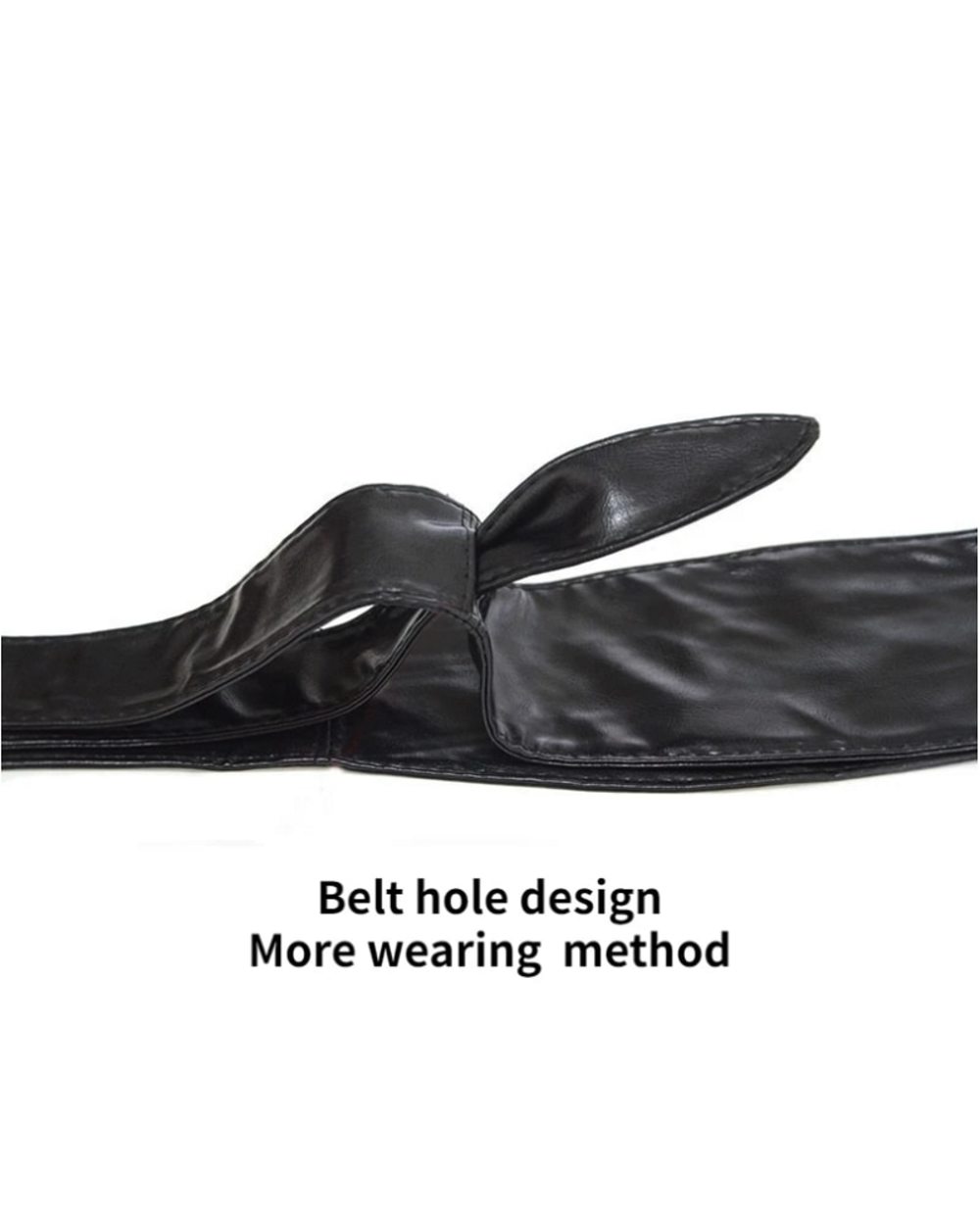 Zly 2021 Women Lace Up Belt New Bowknot Belts Longer Wide Bind Waistband Ties Bow Ladies Dress Decoration Fashion Pu Me front-3