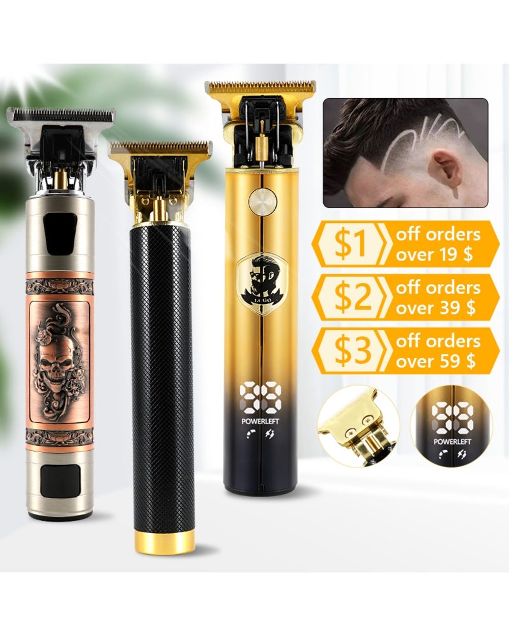 T9 Usb Electric Hair Cutting Machine Rechargeable New Hair Clipper Man Shaver Trimmer For Men Barber Professional Beard front-0