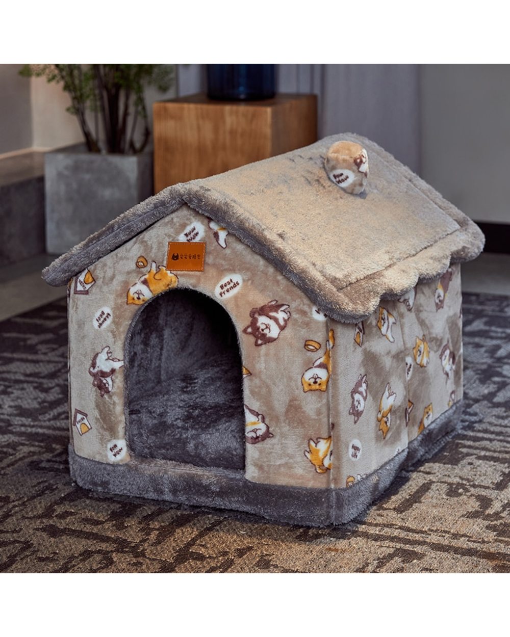 Foldable Dog House Pet Cat Bed Winter Dog Villa Sleep Kennel Removable Nest Warm Enclosed Cave Sofa Pet Supply front-3