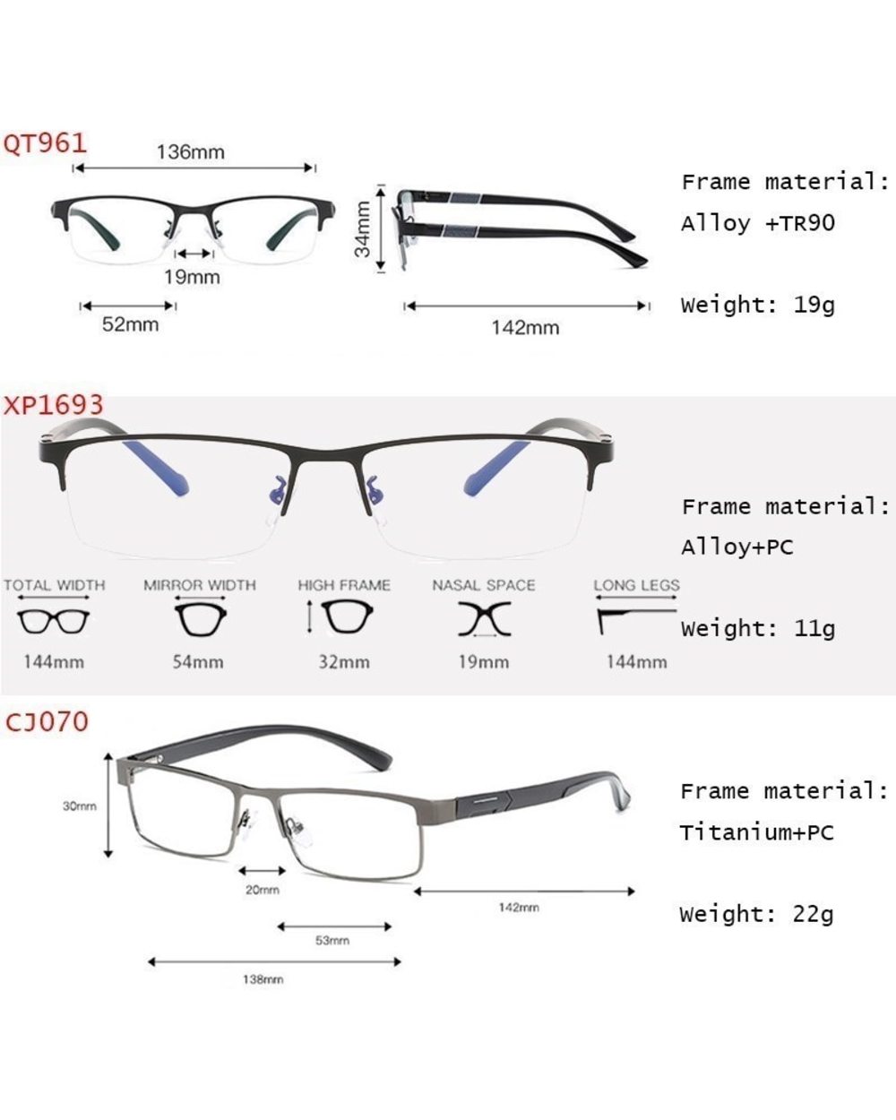 Men Women Titanium Eyeglasses Lenses Zoom Magnifying Reading Glasses Reading 1.0 1.5 2.0 2.5 3.0 3.5 4.0 For Women Men front-2