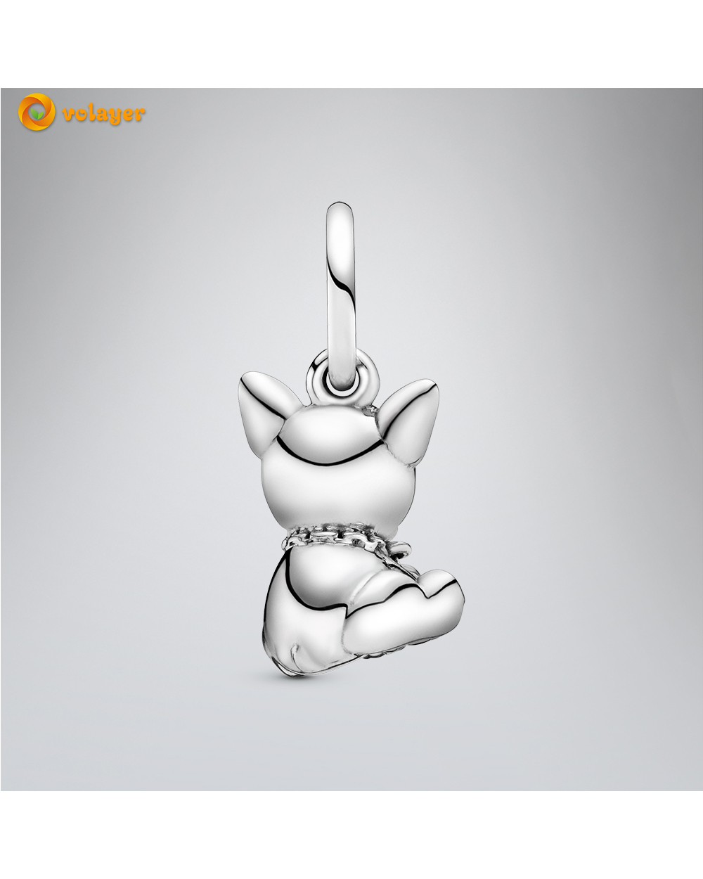 Bulldog Puppy Dangle Charms Sterling Silver Beads fit Original Pandora Bracelets for Women Jewelry Making Gift front-1