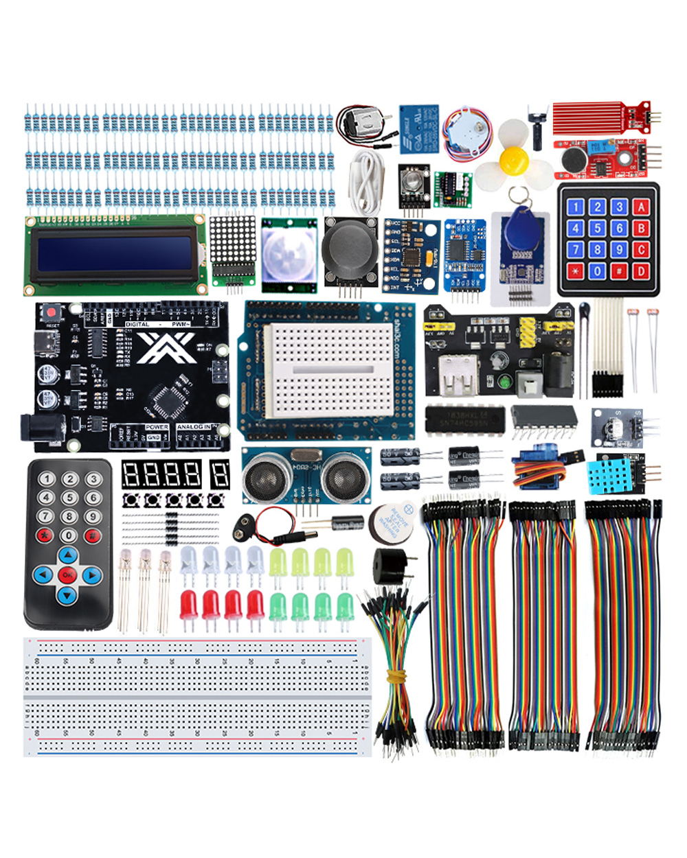 Zhiyitech Diy Starter Electronics For Arduino Kit Upgrade Sensor Circuit Board Self-Building Project For Kids +Tutorials front-0