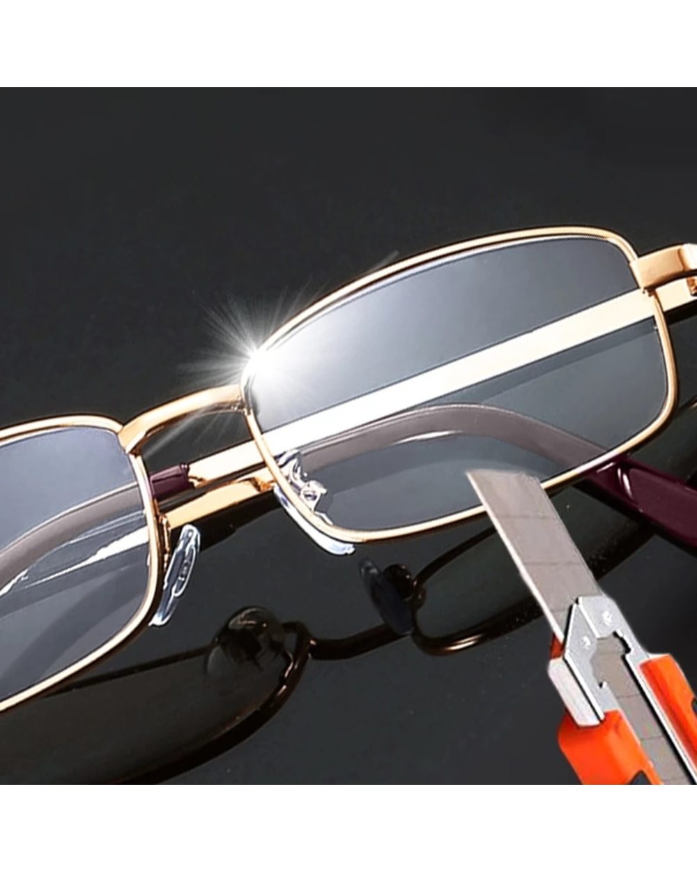Metal Frame Reading Glasses Men Women Presbyopia Glasses Magnifying High Definition Prescription Glasses Eyewear +1.0 T front-0