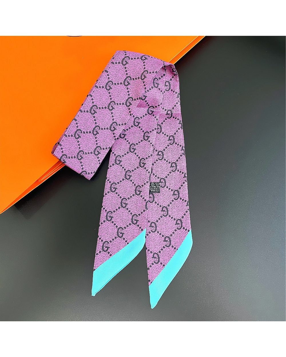 New Twill Letter Print Small Skinny Silk Scarf For Bag Ribbon Luxury Brand Head Neckerchief Hair Headband Handbag Handl front-2