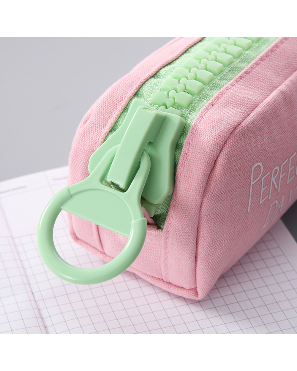 Korean Stationery Pencil Case With Big Zipper Cute Pencil Pouch Large Capacity Pen Bag For Student School Office Suppli front-1