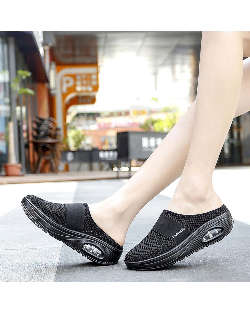 WASHABLE SLINGBACK ORTHOPEDIC SLIDE SPORT SANDALS - AIR CUSHION SLIP-ON WALKING SHOES ORTHOPEDIC DIABETIC WALKING SHOES front-2