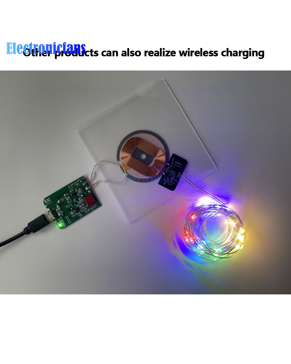 Type-C Micro-Usb Fast Charge Wireless Charger Transmitter 5W 10W 15W Pcba Circuit Board Coil Receiver Charger Module Dc front-4