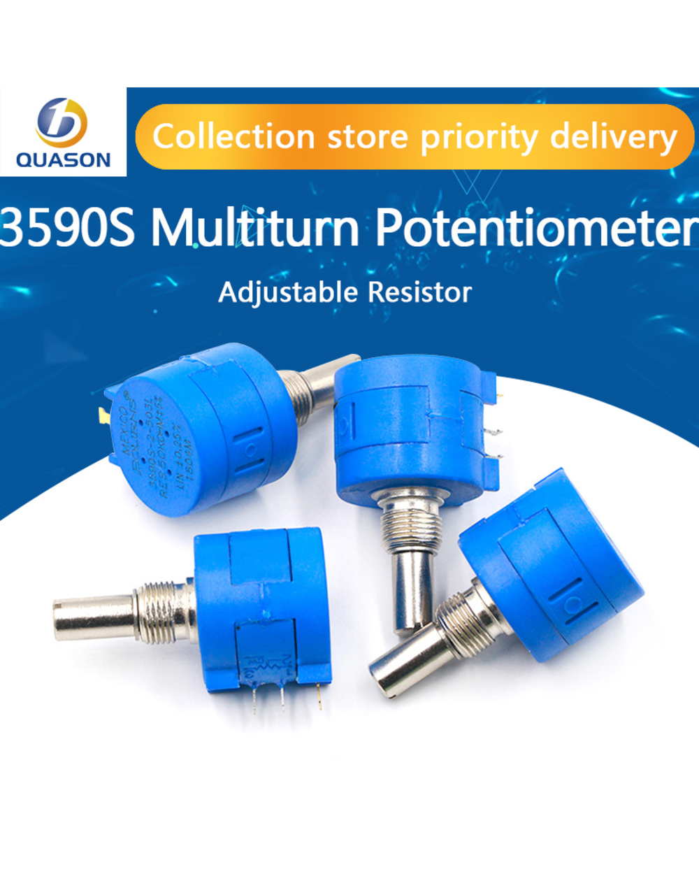 1Pcs 3590S-2-103L 10K 3590S-2-104L 100K 3590S-2-503L 50K 5K Precision Multi Turn Potentiometer front-0
