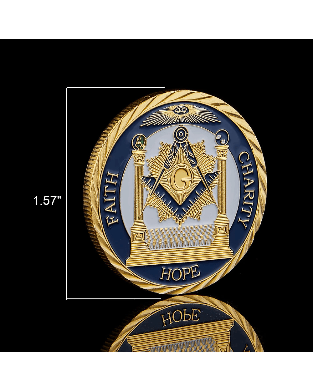 Gold plated Masonic Coins front-3