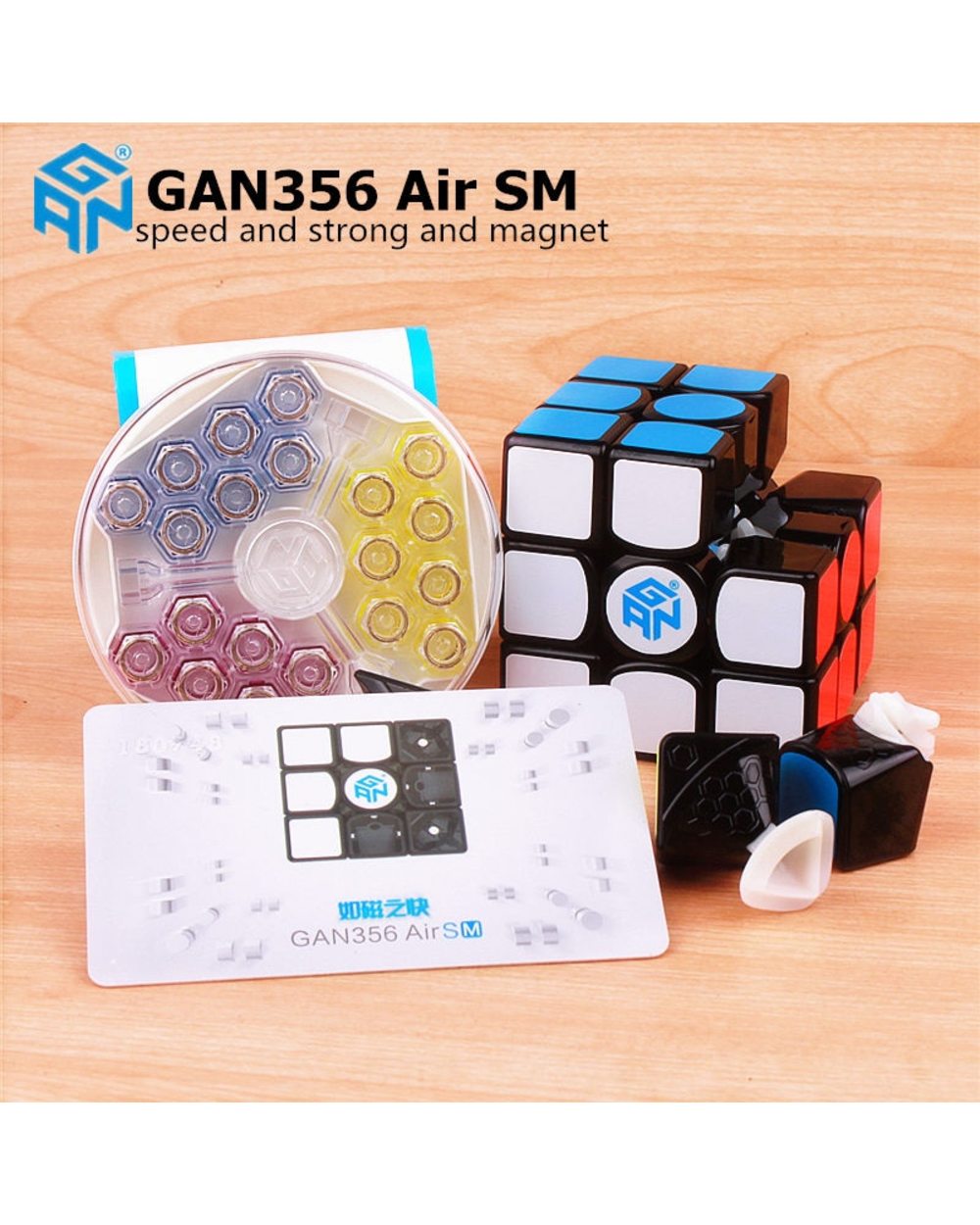 Air SM v2 Master puzzle magnetic magic speed gan cube 3x3x3 professional gans cube gan356 magnets toys front-5