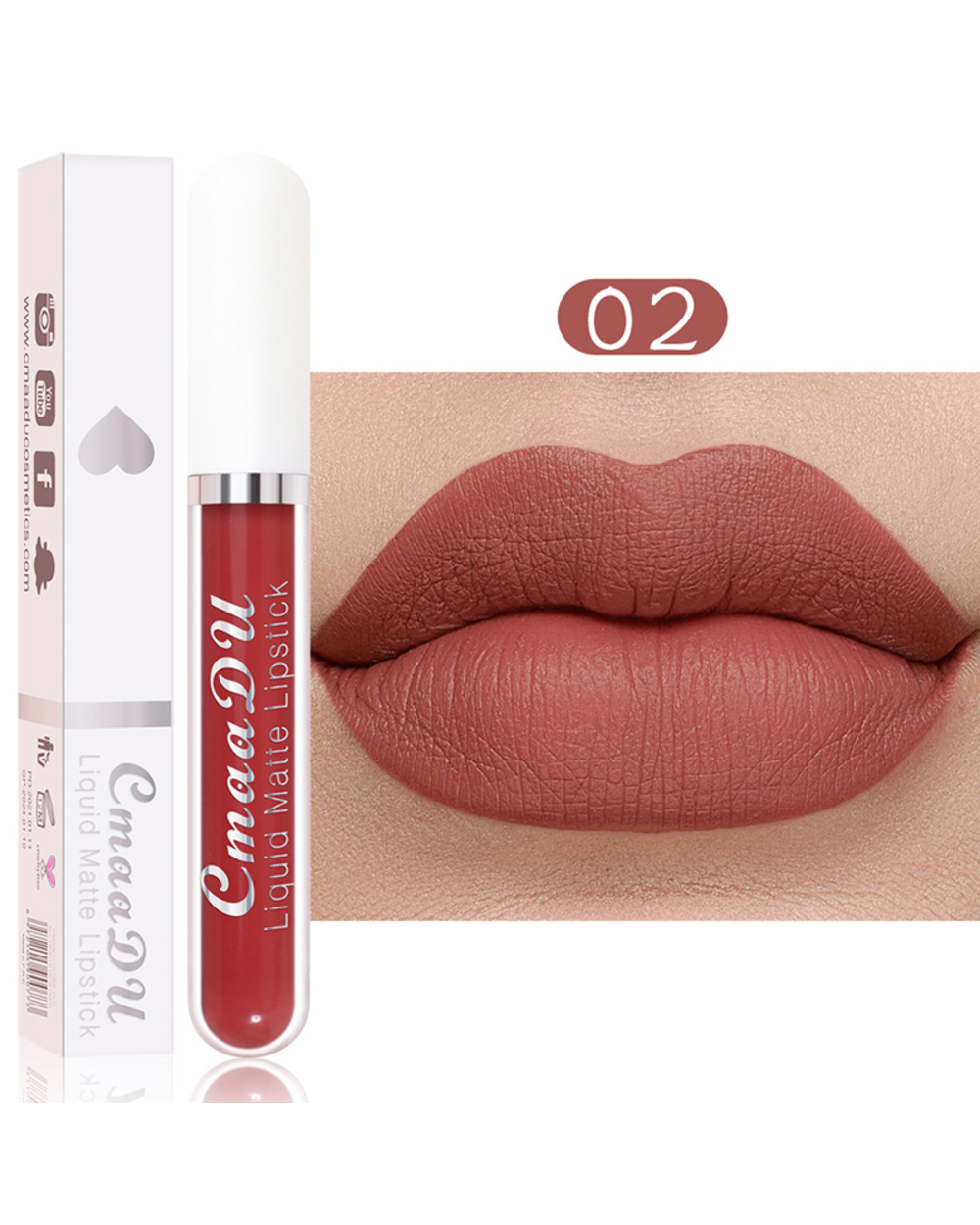 Sexy Red Matte Velvet Lip Gloss Nude Liquid Lipsticks Waterproof Long Lasting Nonstick Cup Lipgloss Makeup front-4