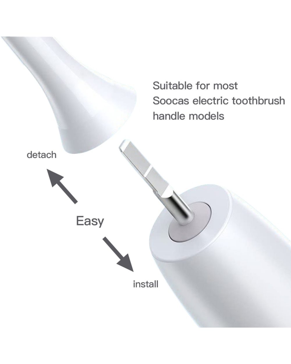 4Pcs/Set Replacement Toothbrush Heads For Soocas X3/X3u/X5 Sonic Electric Tooth Clean Nozzle Dupont Replace Smart Denta front-4