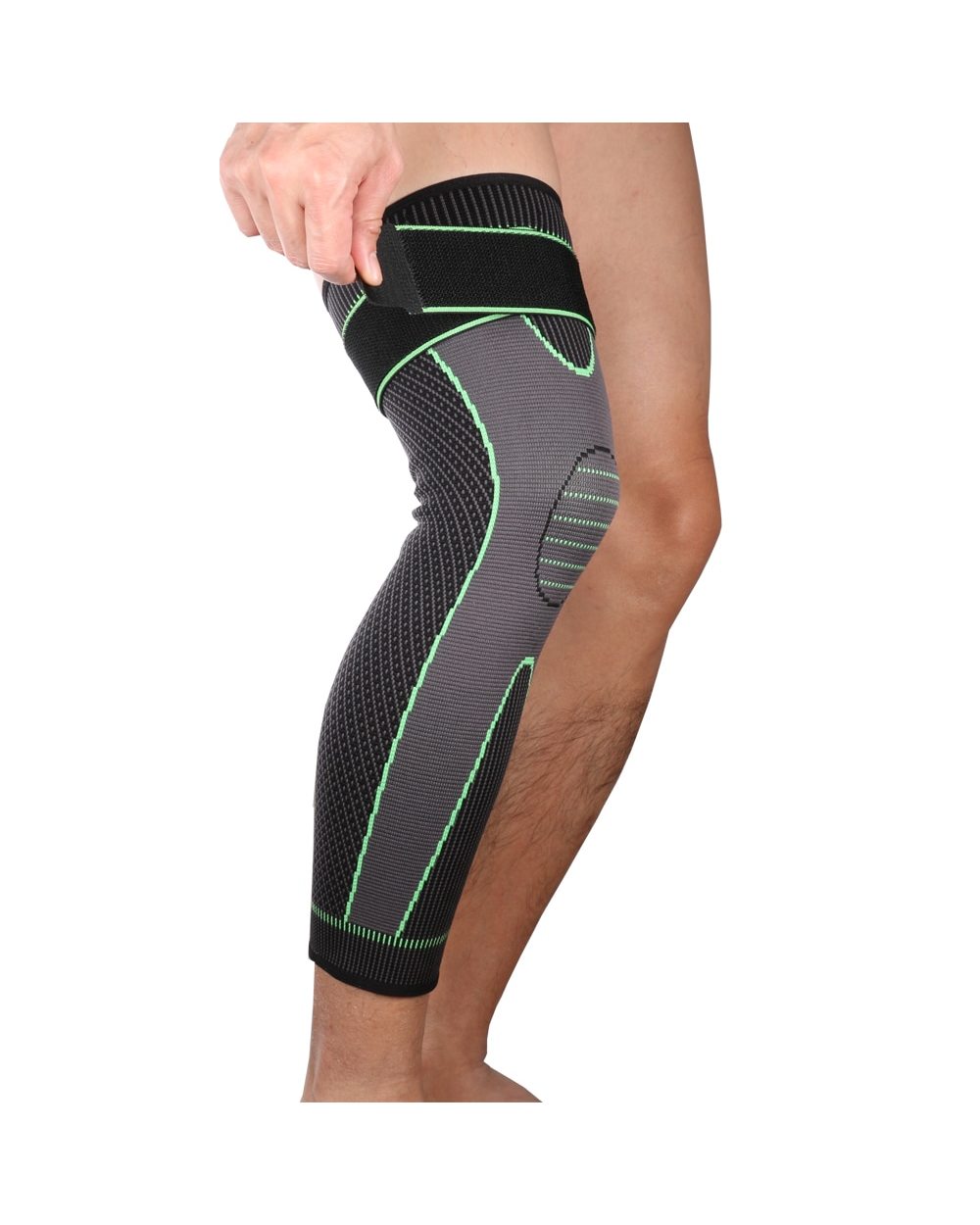 Elasticity Long Knee Protector Brace Leg Sleeve Knee Pads front-0