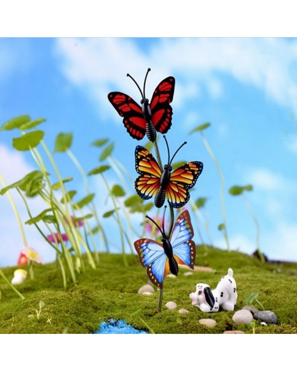 Bunch of Butterflies Garden Yard Planter Colorful Whimsical Butterfly Stakes Decoracion Outdoor Decor Flower Decoration front-2