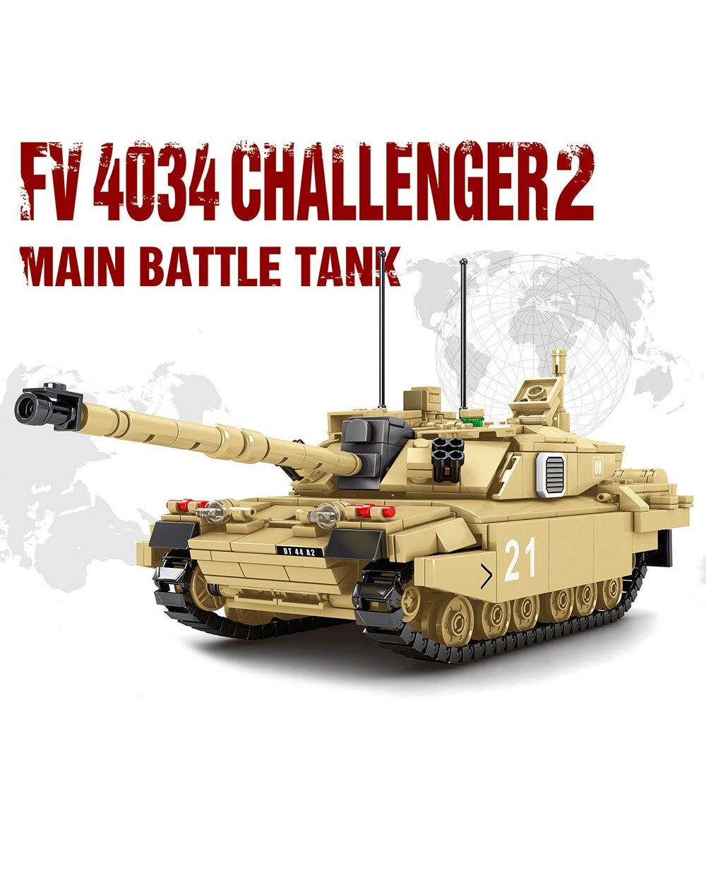 Series Main Battle Tank Building Blocks Leclerc Leopard 2A7 Type 10 challenger 2 Heavy Tank City Army Kids Toys Gifts front-5