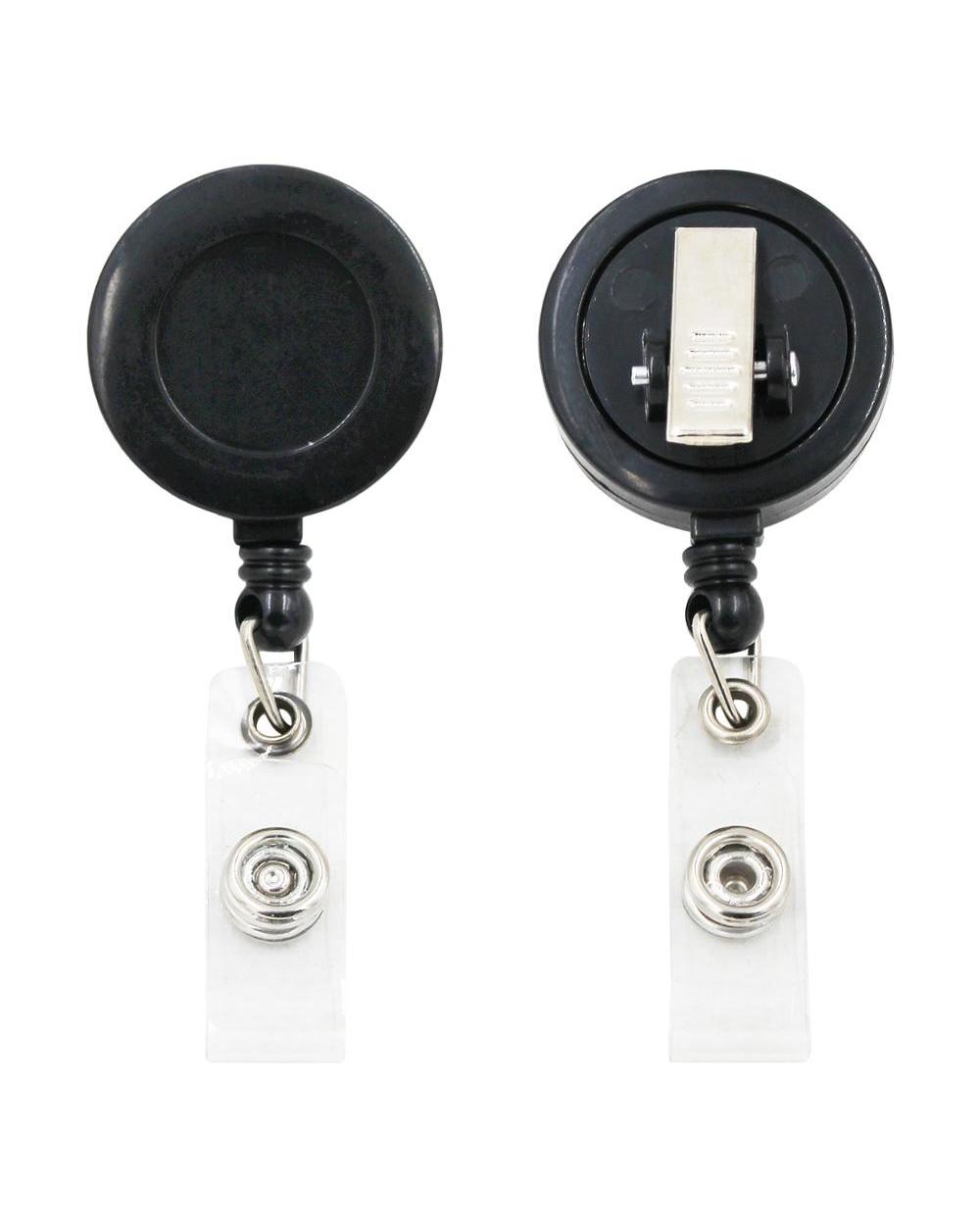 Idclip 10 Pieces Black White Retractable Badge Holder Id Badge Reel Clip On Card Holders With Alligator Clip front-5
