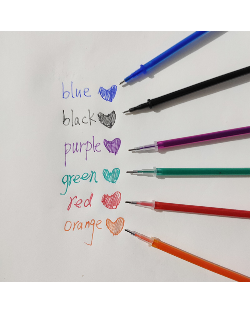 20Pcs/Lot 0.5Mm Color Ink Erasable Pen Refill Rods Washable Handle Magic Erasable Gel Pens For Office School Writing St front-2