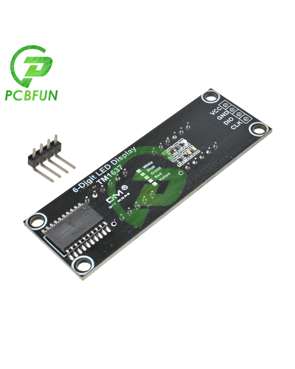 New Tm1637 6-Digit Digital Led 0.56 Inch Display Tube Decimal 7 Segments Clock 5 Volt Module 0.36 Inch White Display Fo front-4