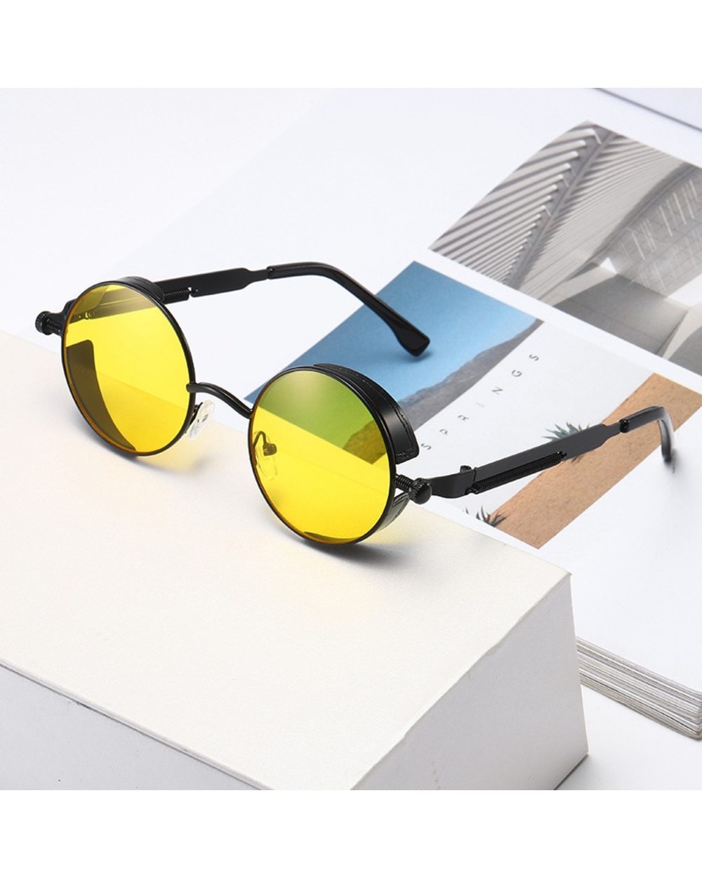 2022 Vintage Sunglasses Men Square Pc Frame Sunglasses Mirror Classic Retro Sun Glasses Women Luxury Summer Eyewear front-2